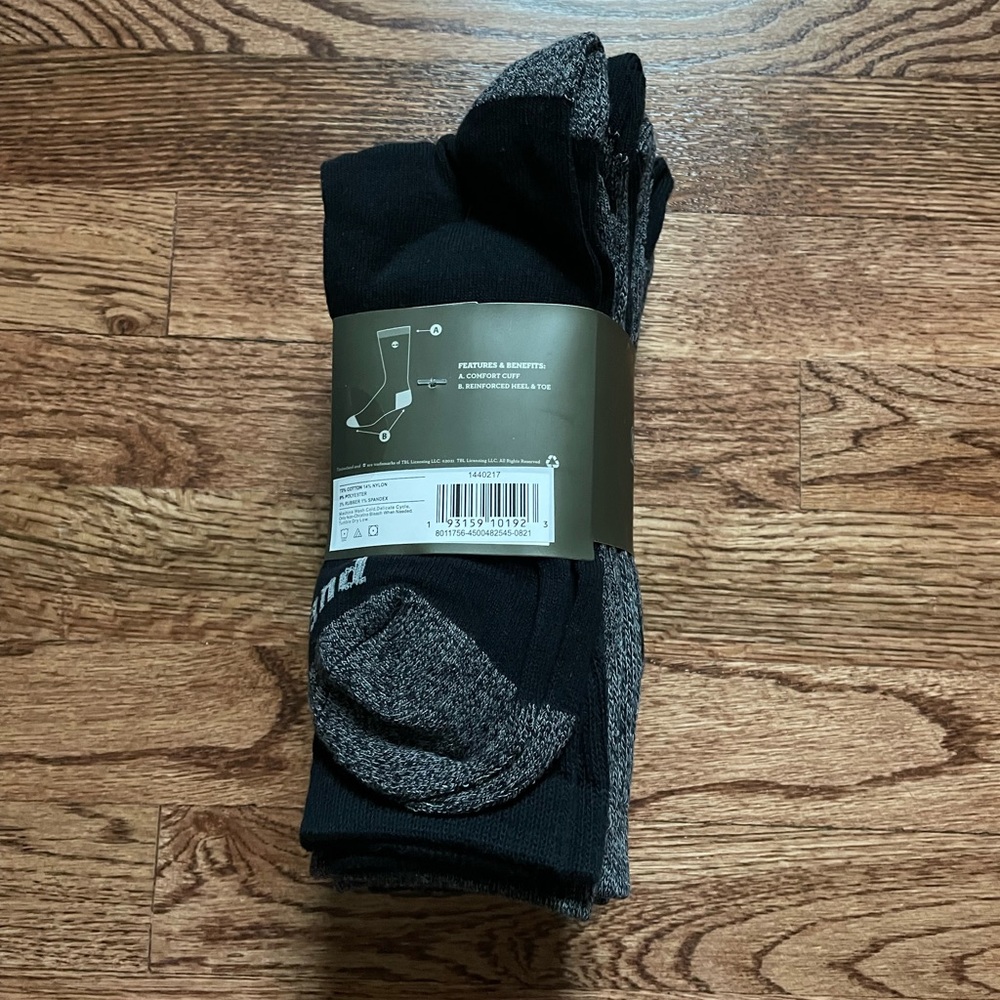 NWT Men’s Timberland 6 pair cushioned crew socks - Picture 3 of 3